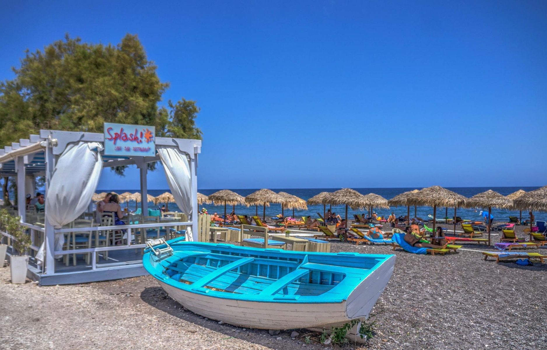 Kamari Beach attraction in santorini greece